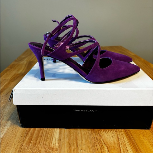 Nine West Purple Strappy Heels - Picture 3 of 5